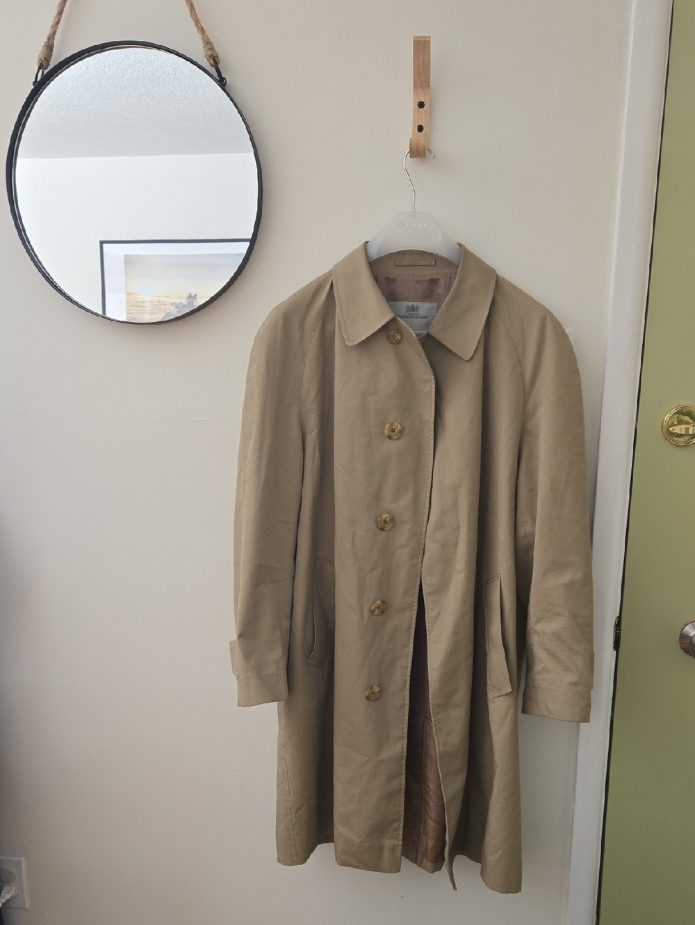 Aquascutum London Tan Trench Coat